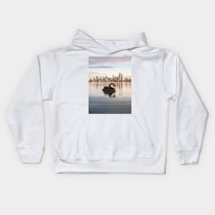 Melbourne Swan at St Kilda Pier Kids Hoodie